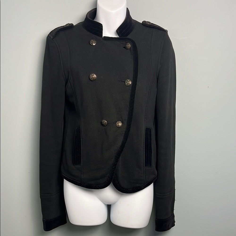 American Eagle Outfitters Women's Black Military Style Blazer Jacket